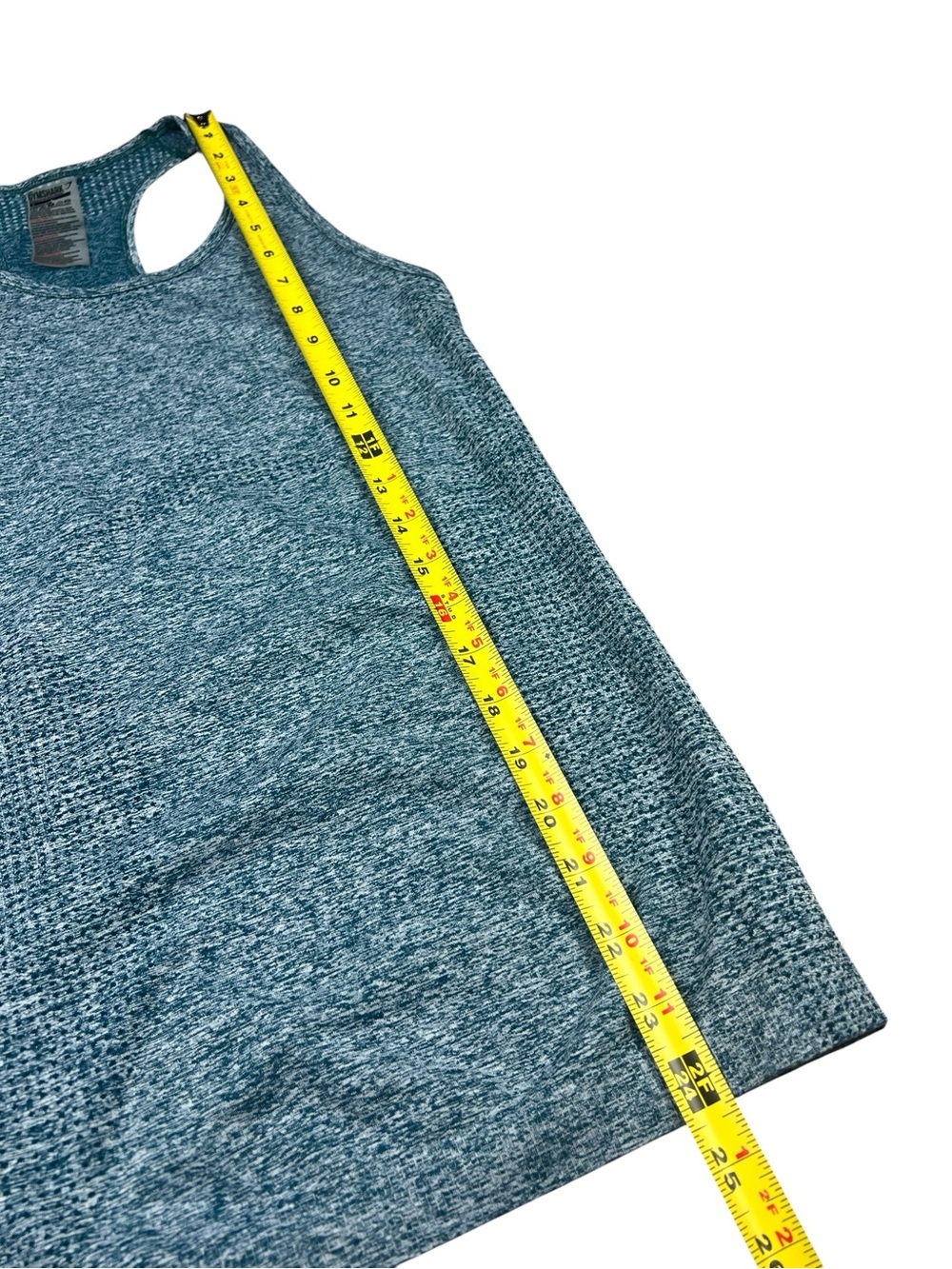 Gymshark Tank Top Womens Small Teal Blue Seamless Racerback Athletic Training - Picture 8 of 8